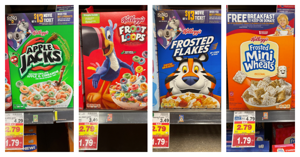 Kellogg's Cereal on Kroger Shelf