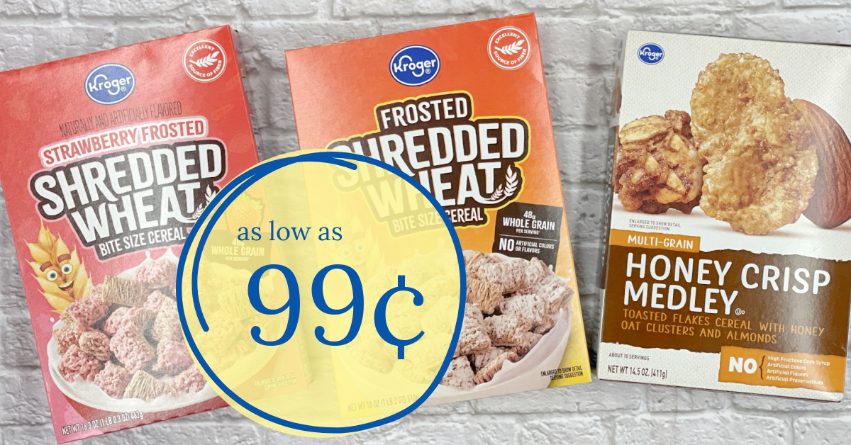 Kroger brand Cereal is as low as 99¢! - Kroger Krazy