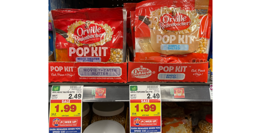 Orville Redenbacher's Pop Kit on kroger shelf