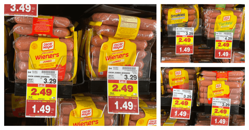Oscar Mayer Wieners on kroger shelf Oscar Mayer Wieners on kroger shelf