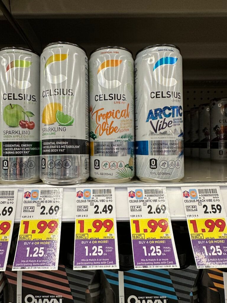 Celsius Energy Drinks Kroger Shelf Image