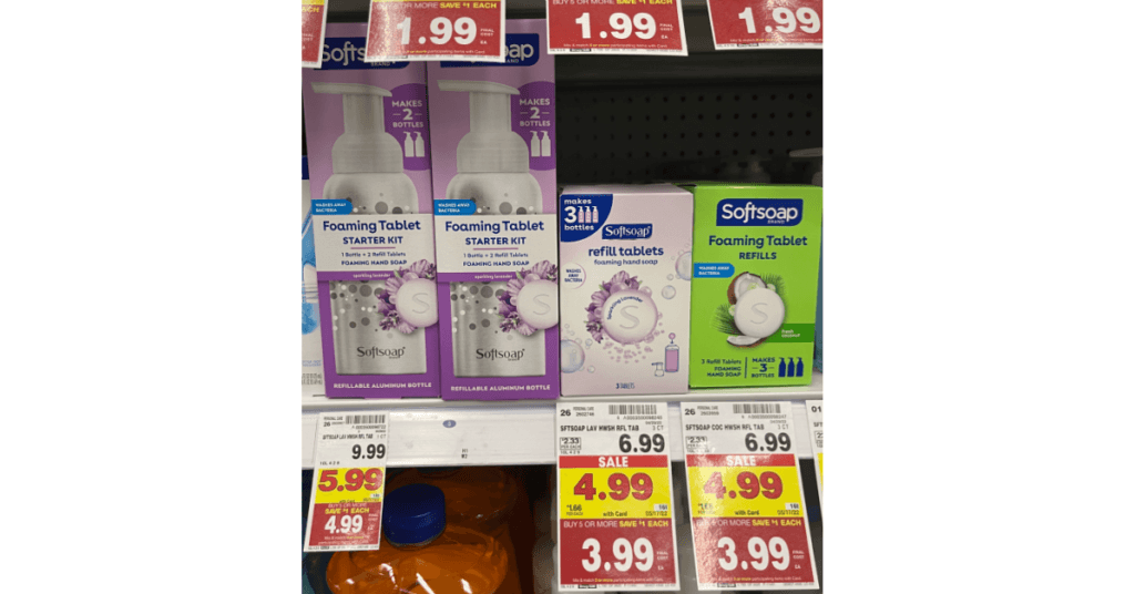 Softsoap Foaming items on kroger shelf