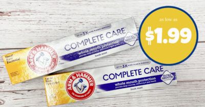 Arm & Hammer Complete Care Toothpaste Kroger Krazy