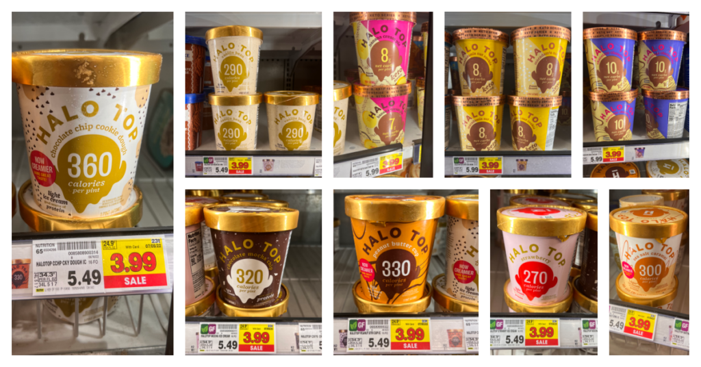 Halo Top Ice Cream Kroger Shelf Images