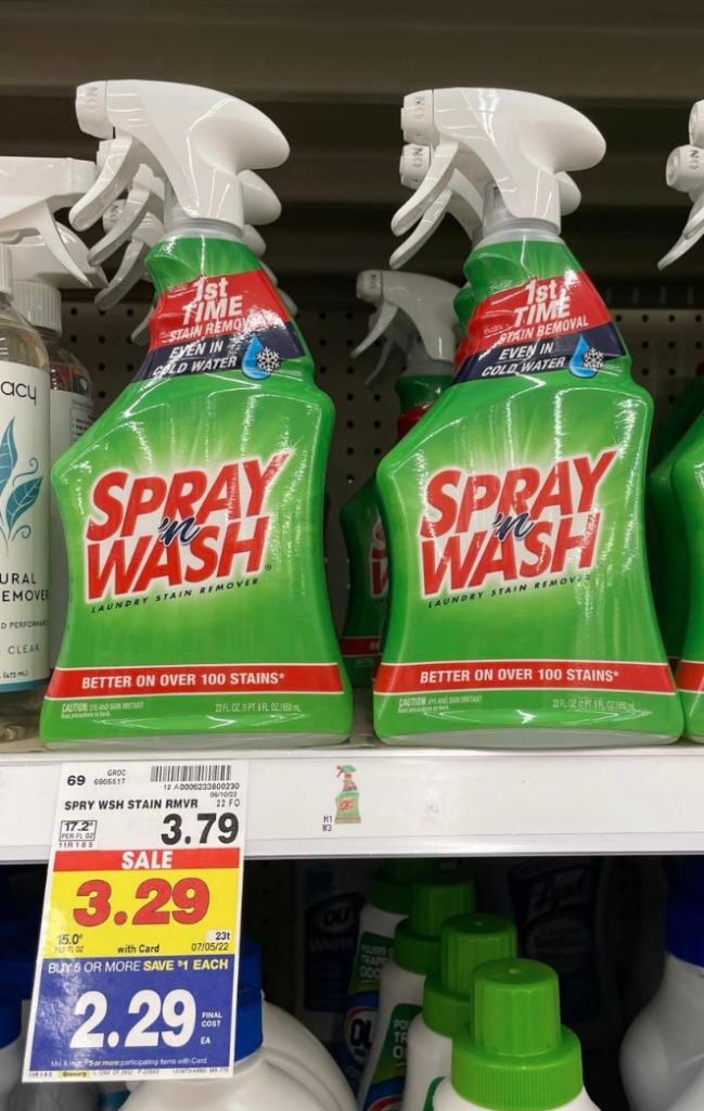 Spray N Wash on Kroger shelf