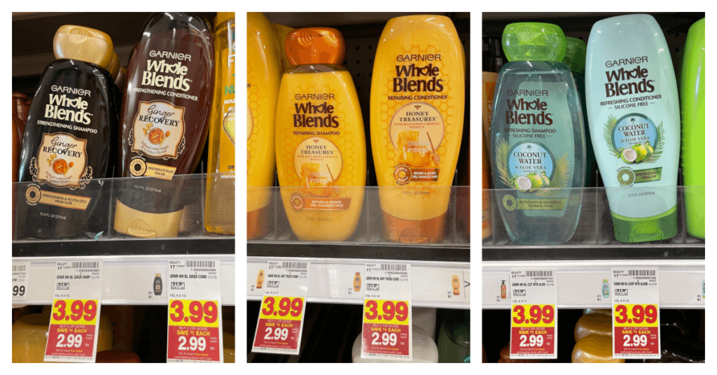 Garnier Whole Blends Shampoo & Conditioner Kroger Shelf
