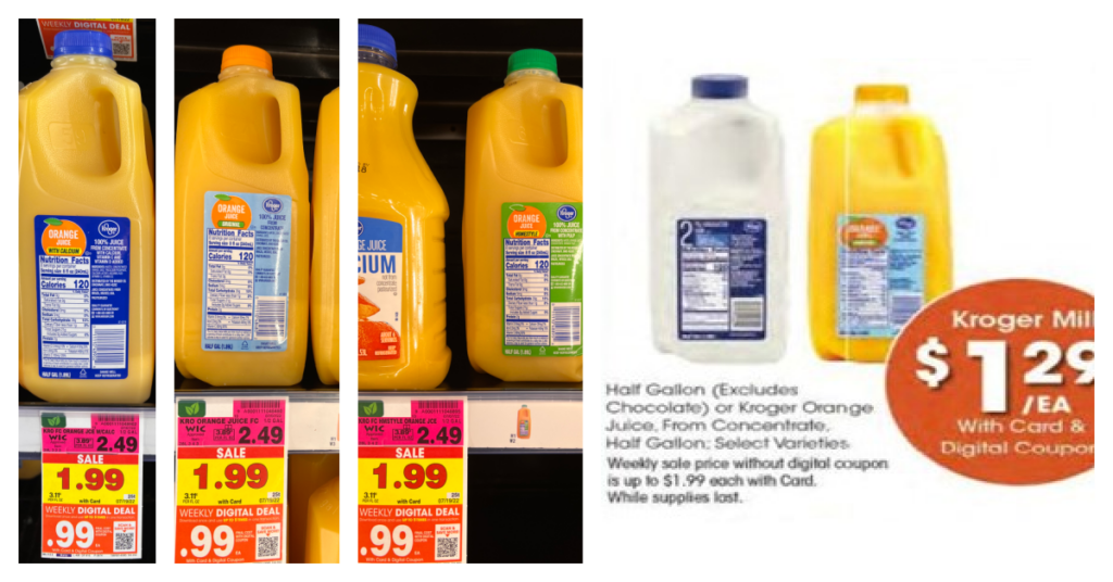 Kroger Orange Juice Kroger Shelf