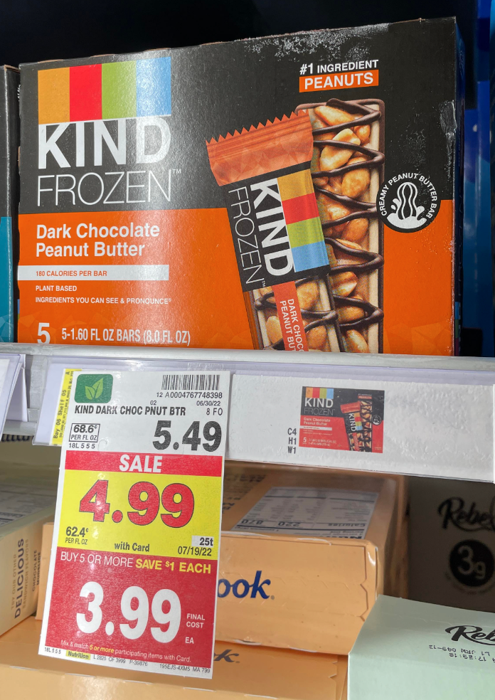 Kind Frozen Treats on Kroger shelf