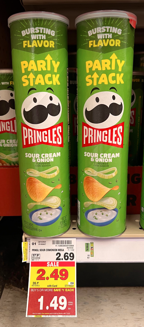 Pringles on Kroger Shelf