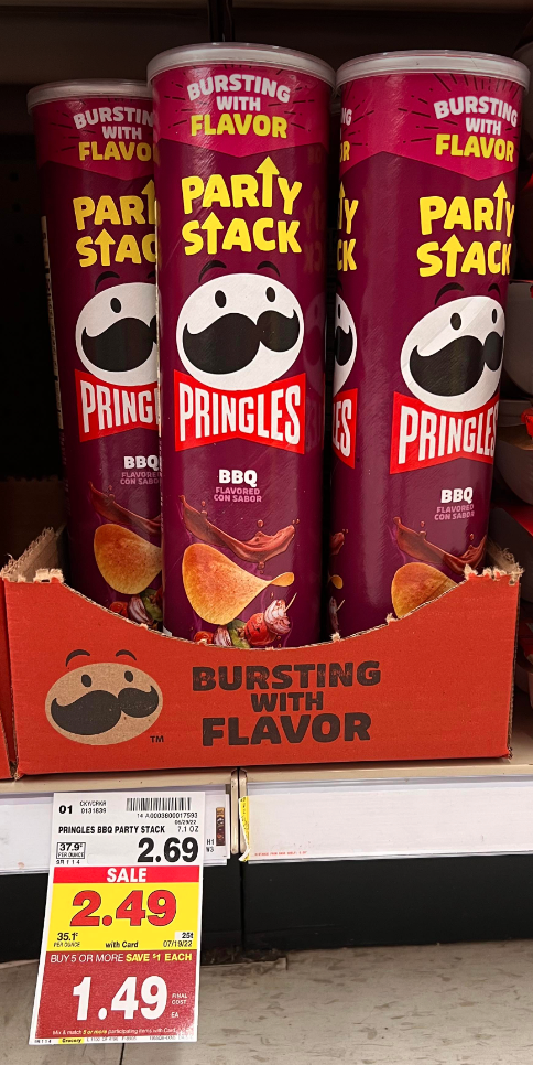 Pringles on Kroger Shelf