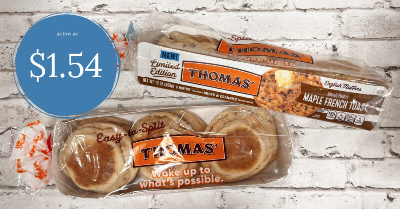 Thomas' Maple French Toast English Muffins Kroger Krazy