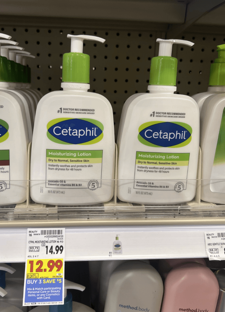 Cetaphil Kroger Shelf Image