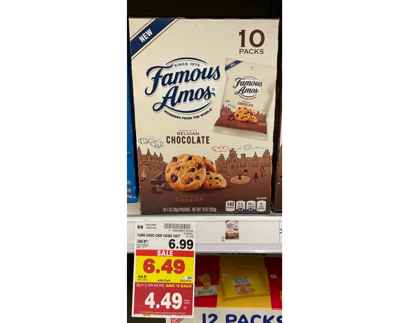 Famous Amos Cookies Kroger Shelf Image