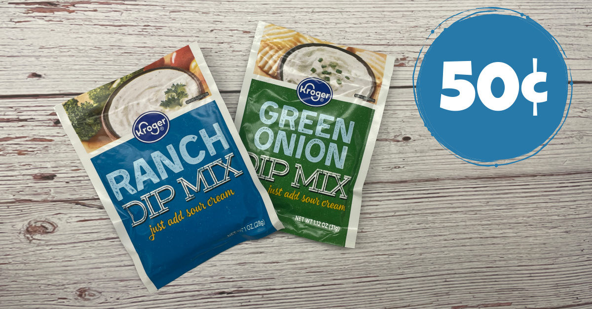 Kroger Green Onion and Ranch Dip Mix ONLY 50¢! - Kroger Krazy