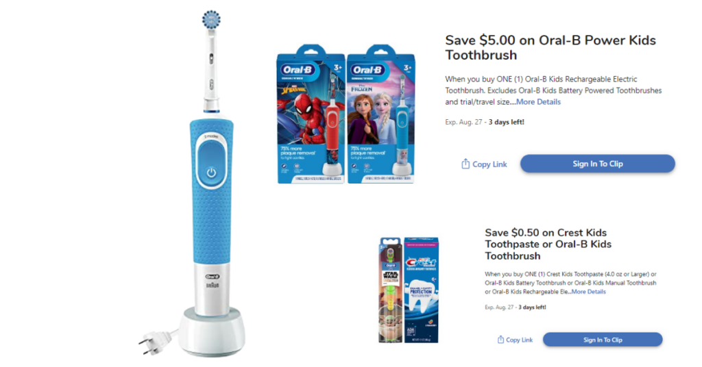 Oral-B Kids Gentle Rechargeable Toothbrush kroger (1)