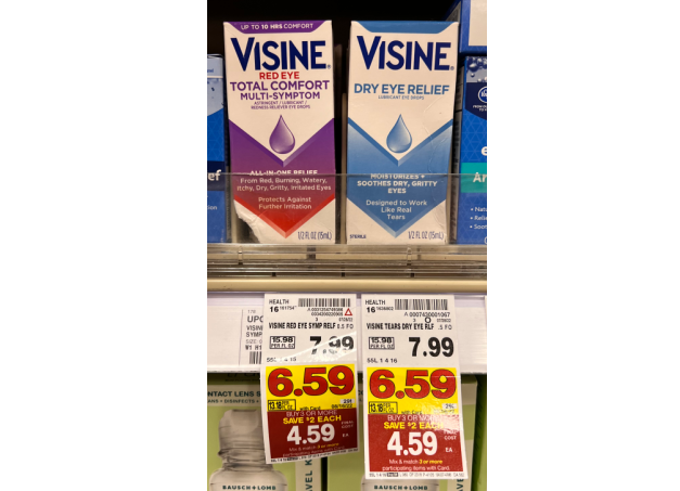 Visine Eye Drops Kroger Shelf Image