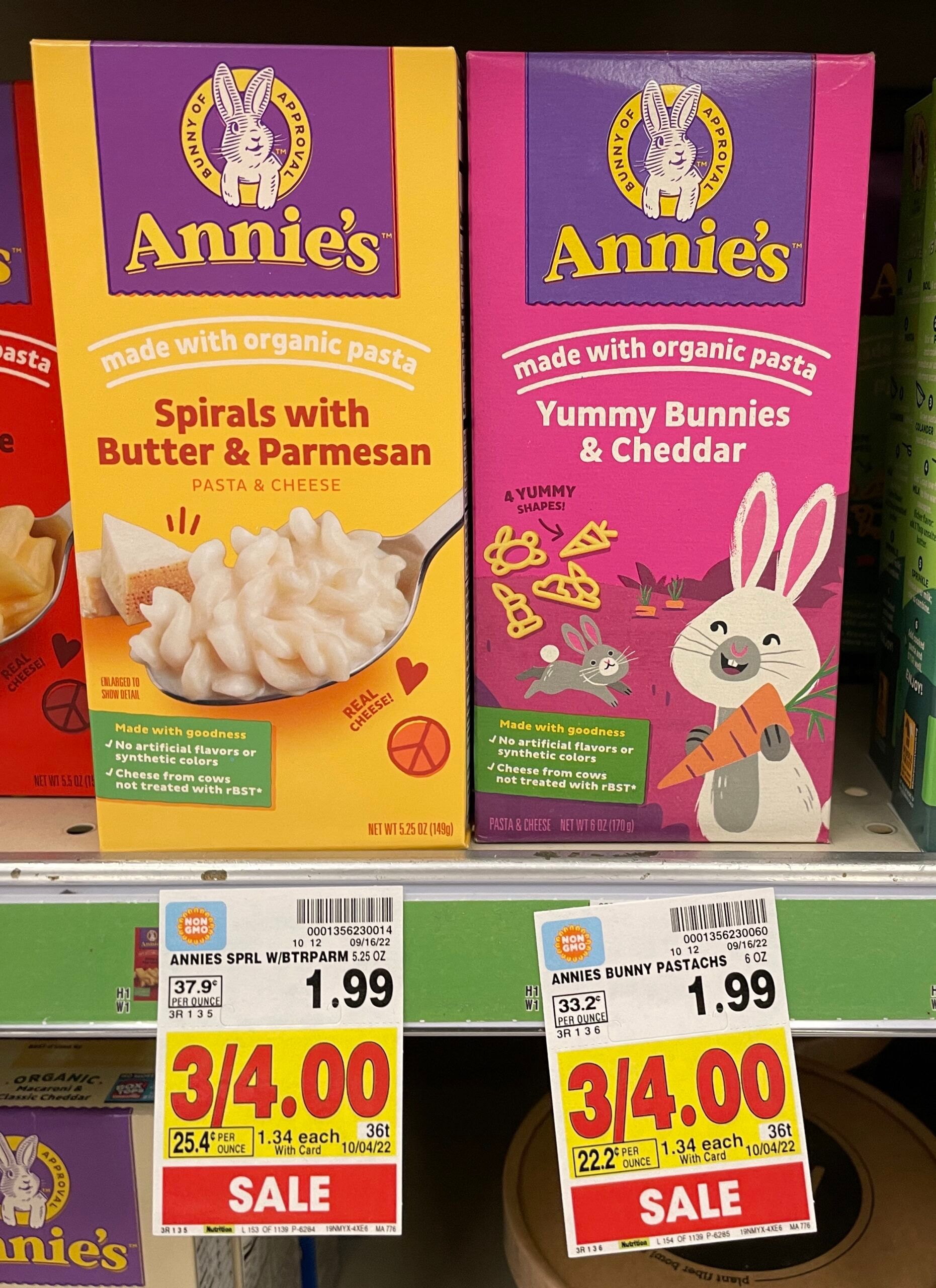 Annie's Mac n Cheese Kroger Shelf Image_2