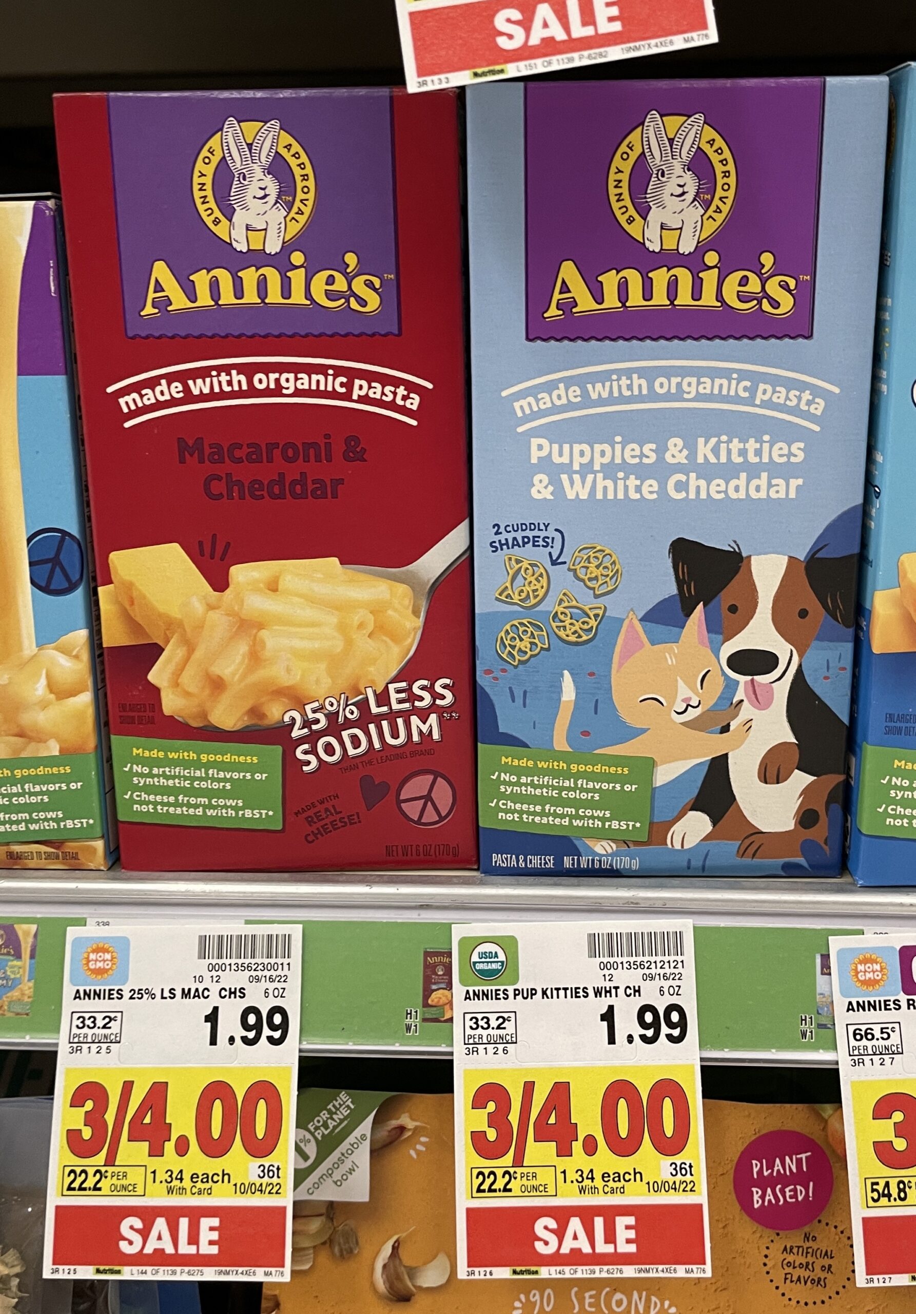 Annie's Mac n Cheese Kroger Shelf Image_4