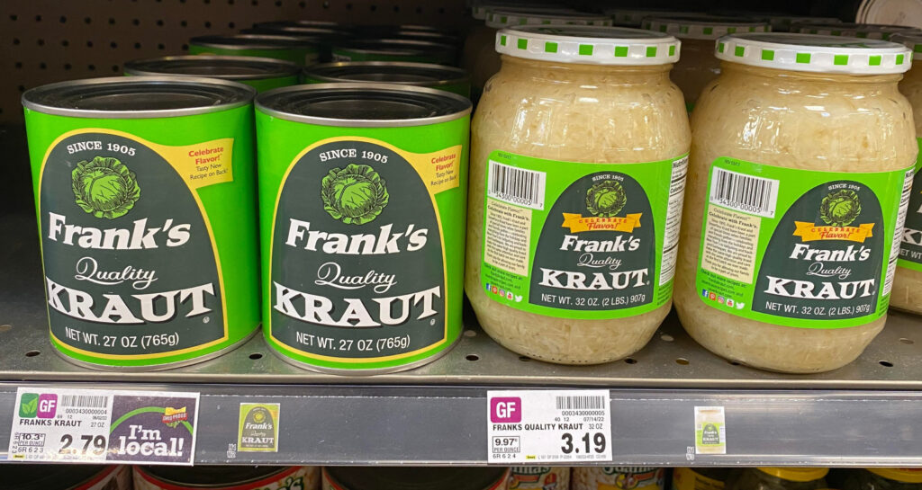 Frank's Quality Kraut Kroger Shelf Images