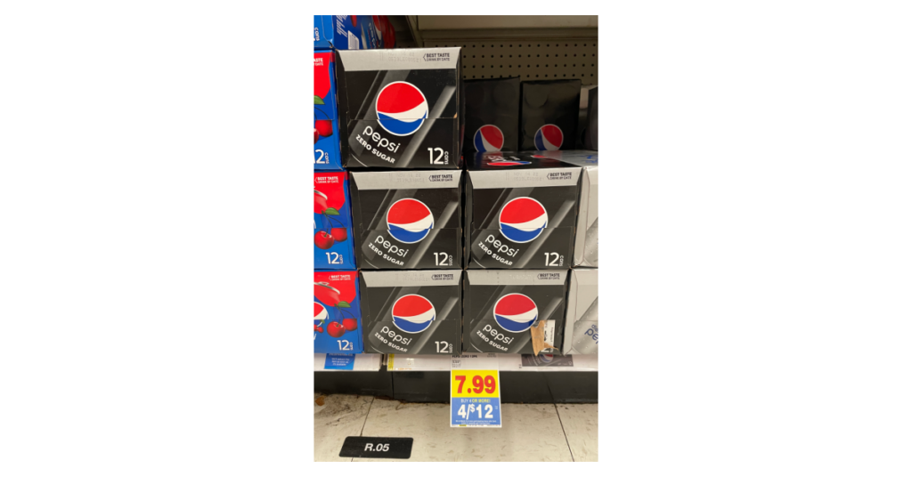 Pepsi Zero Sugar Kroger Shelf Image