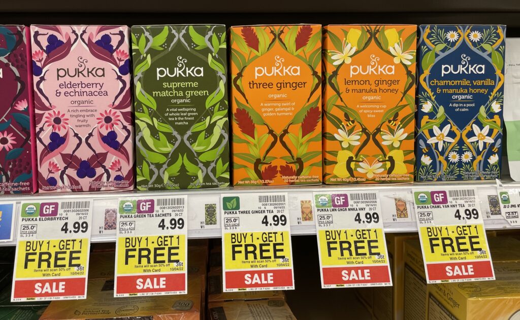 Pukka Tea Bags Kroger Shelf Image