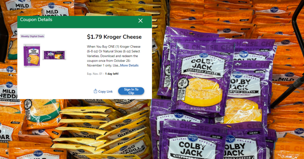 kroger cheese coupon