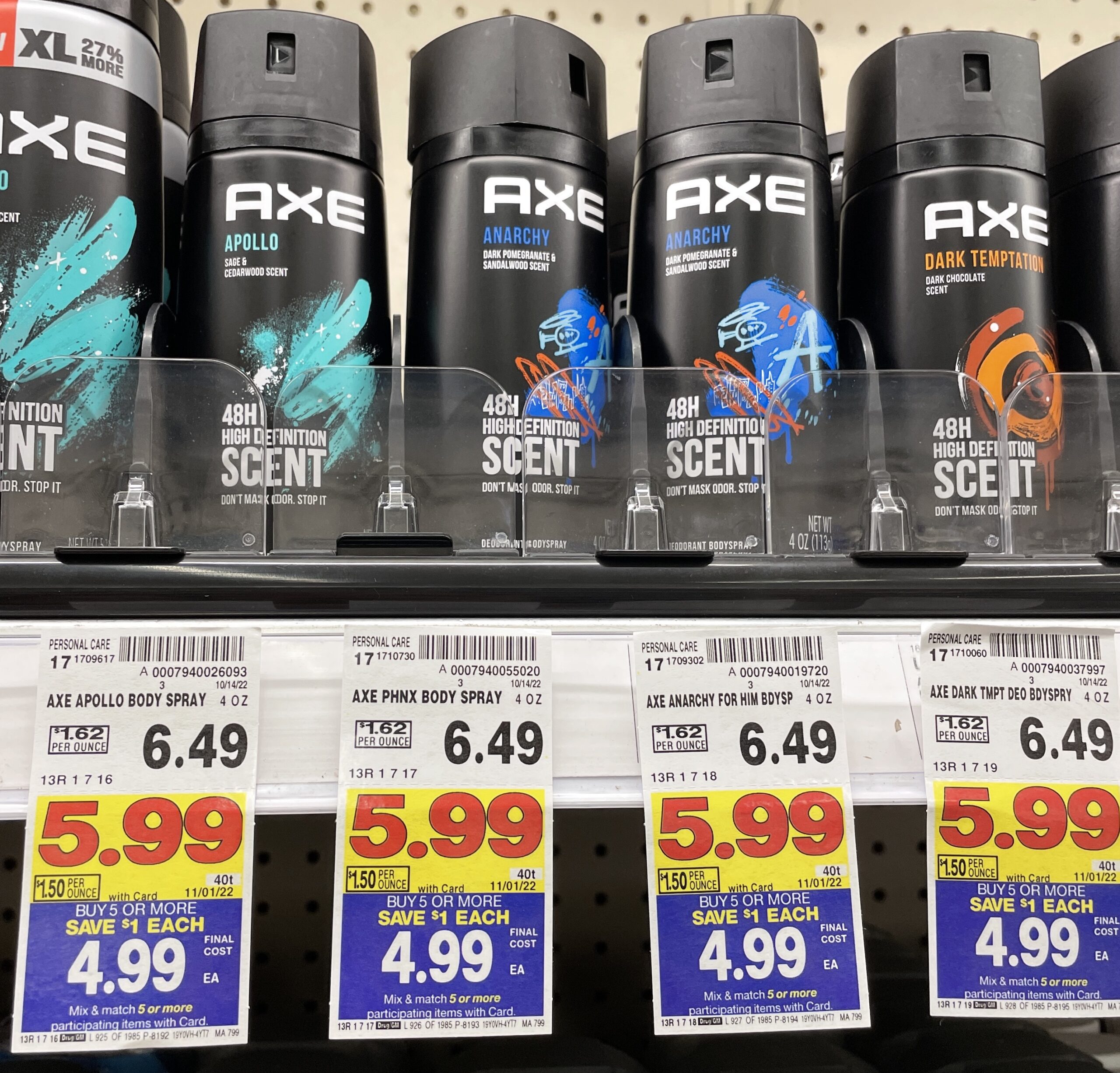 Axe Body Spray kroger shelf image_1