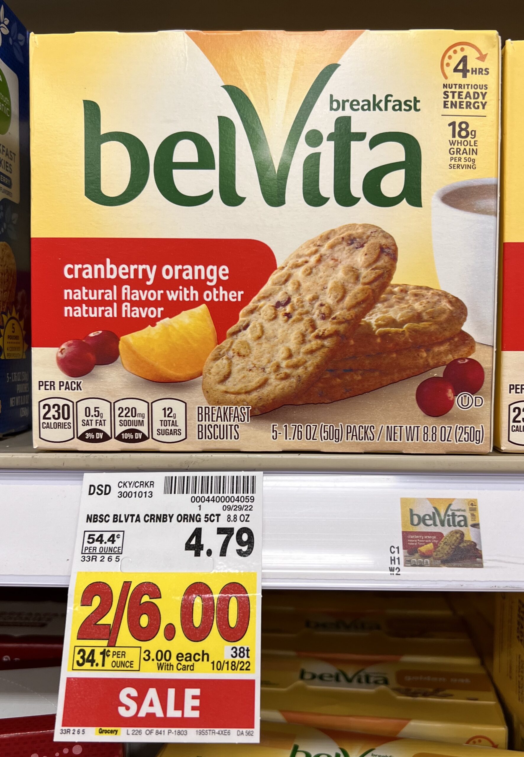 Belvita Biscuits Kroger Shelf Image_1