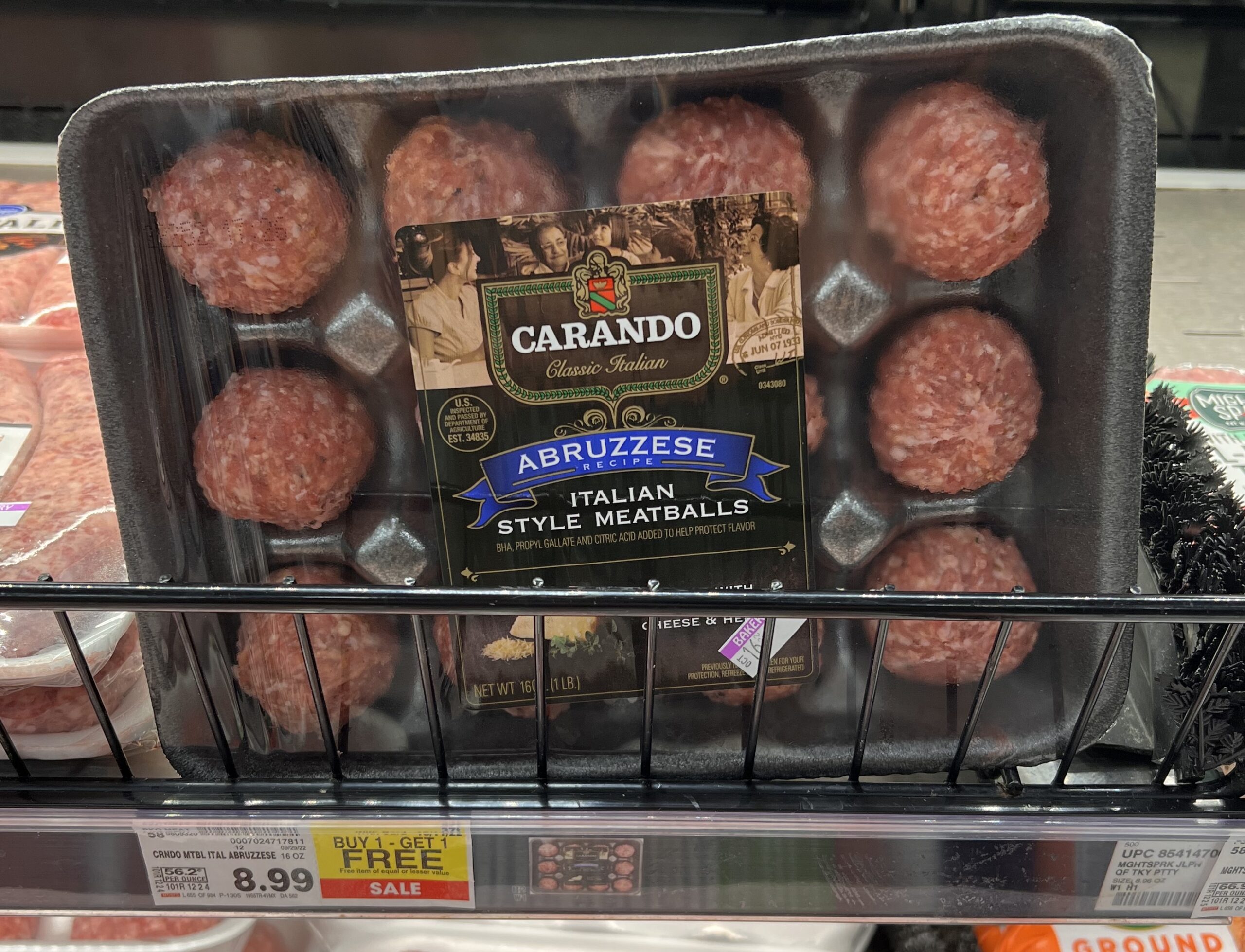 Carando Meatballs Kroger Shelf Image_1