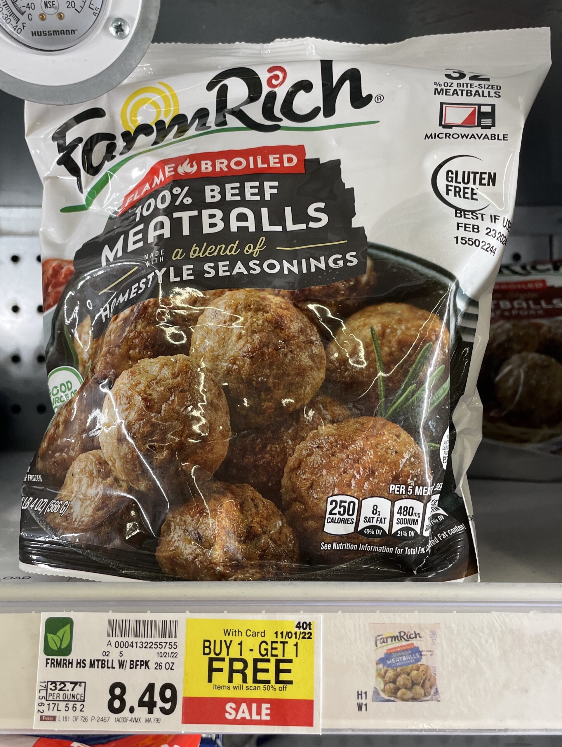 Farm Rich Meatballs Kroger shelf image_2