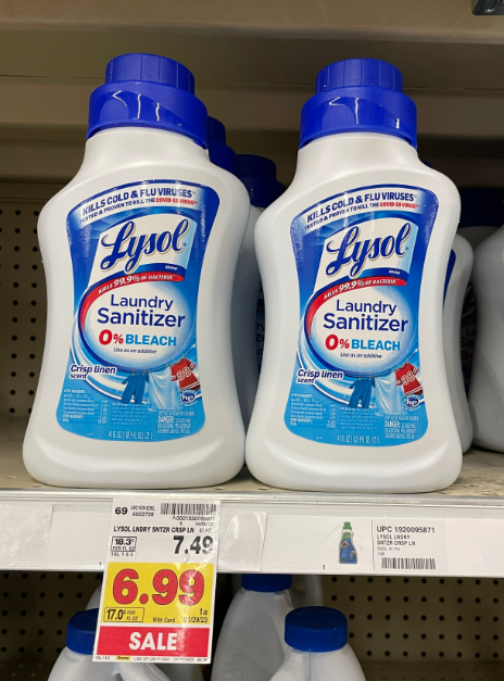 Lysol Laundry Sanitizer Kroger Shelf Image