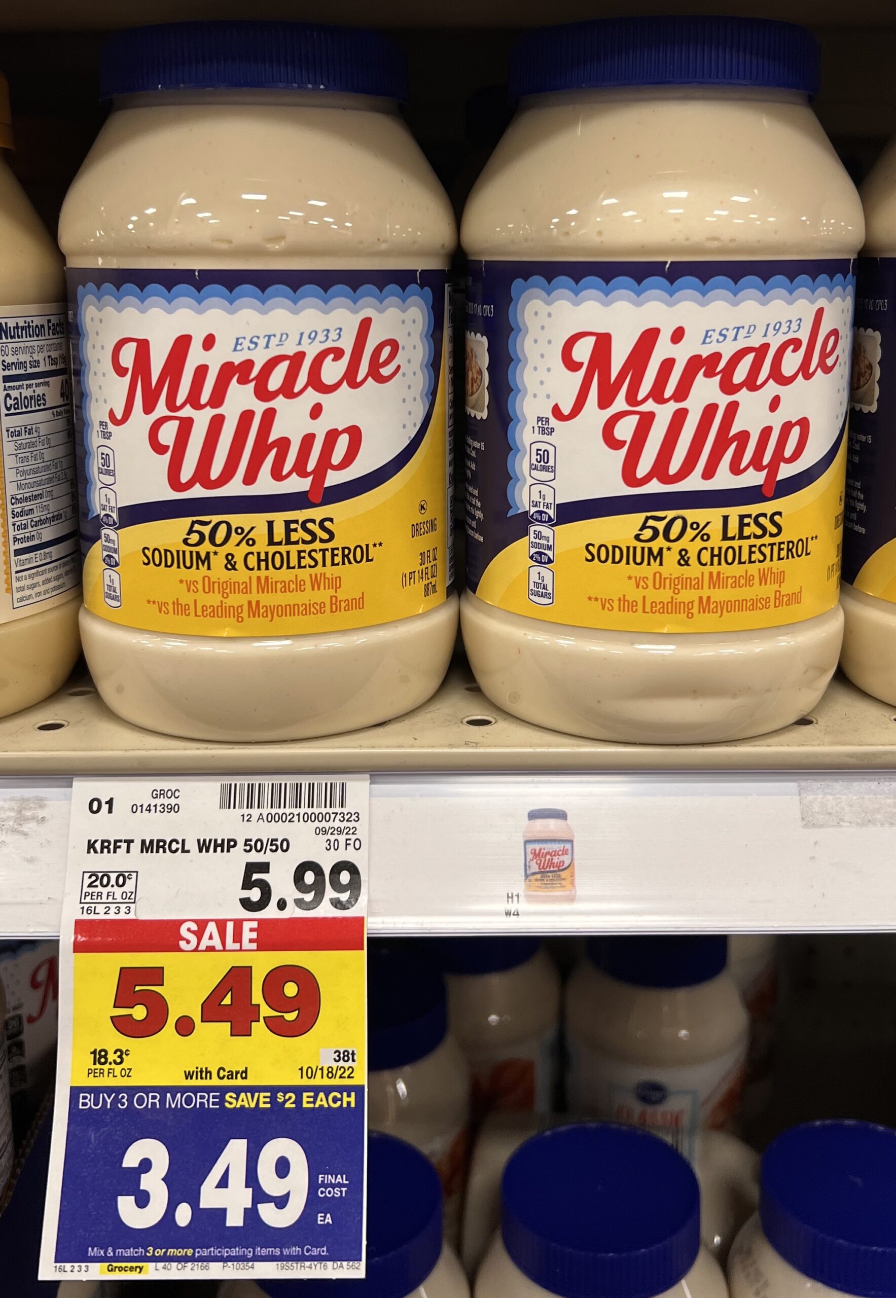 Miracle Whip Kroger Shelf Image_1