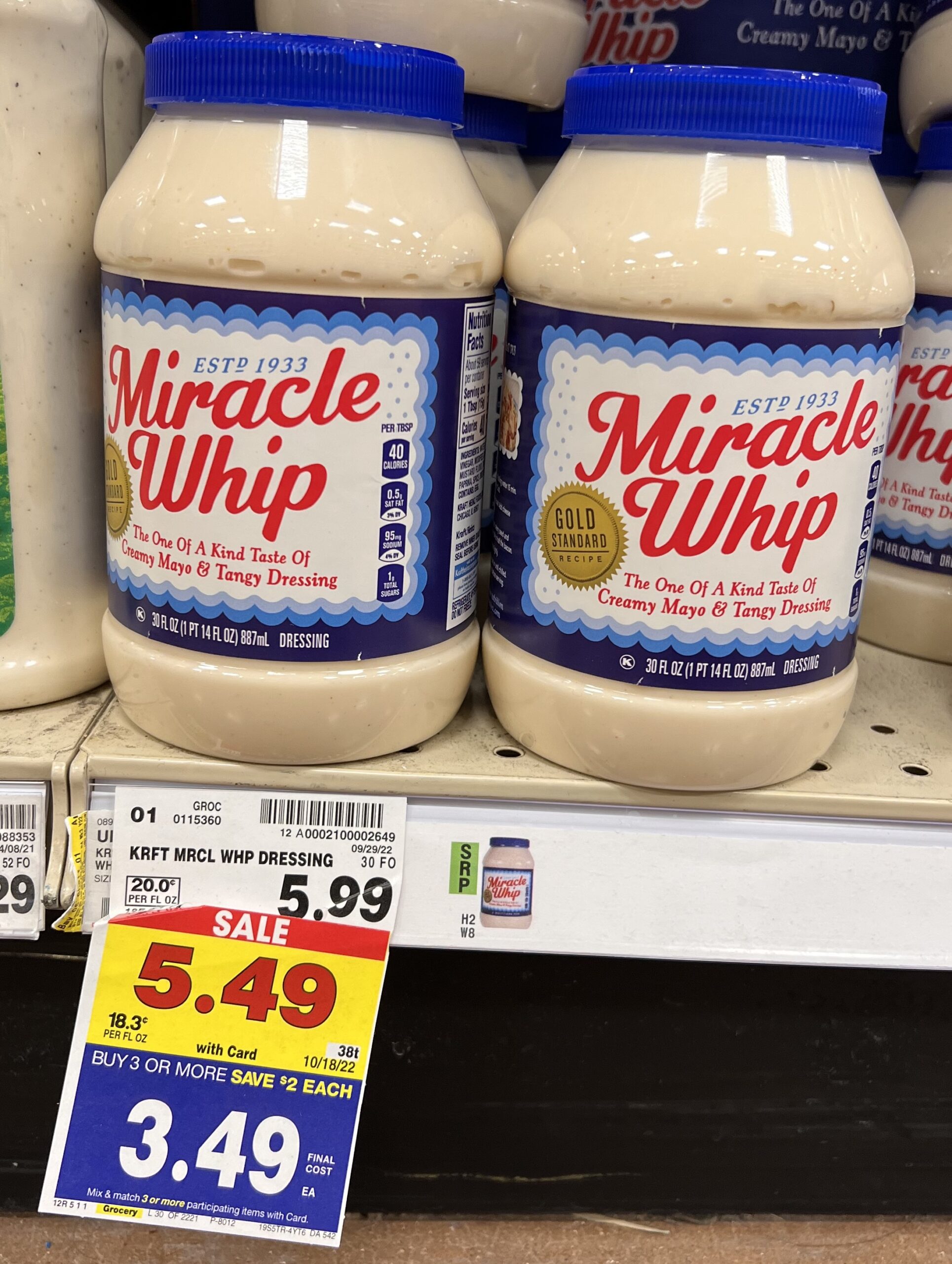 Miracle Whip Kroger Shelf Image_3