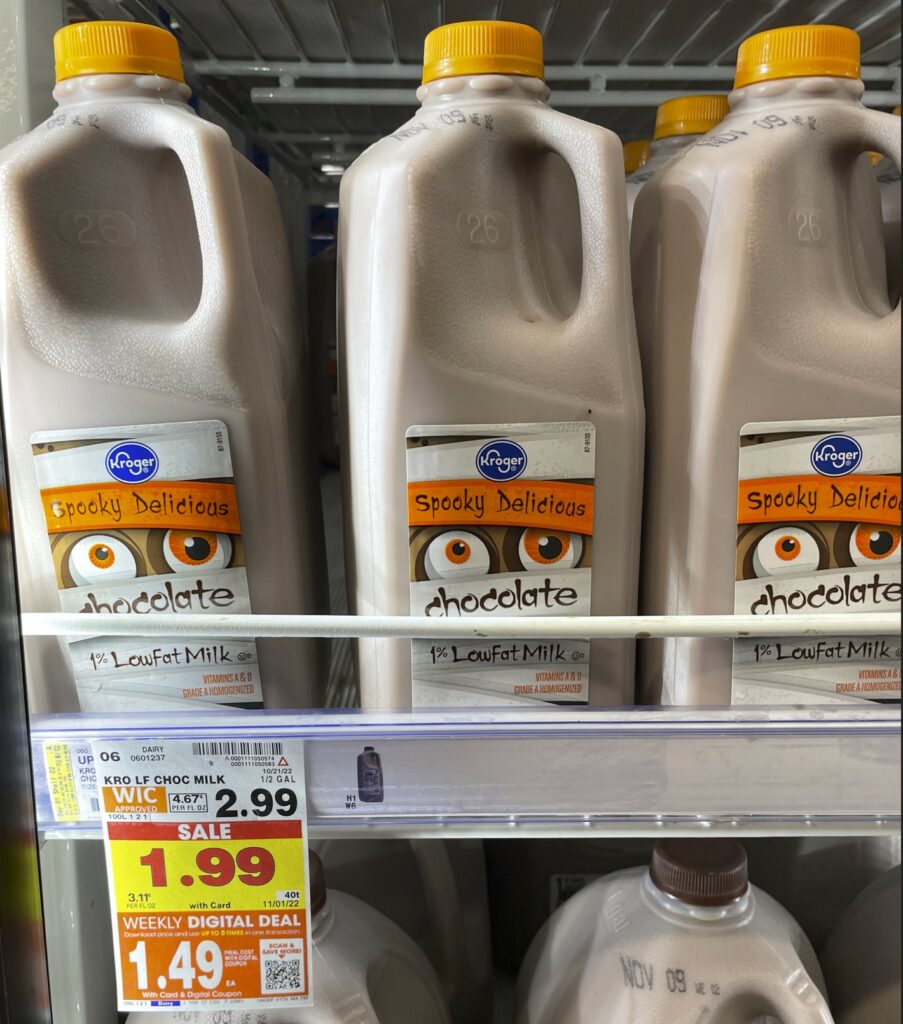 kroger chocolate milk shelf image