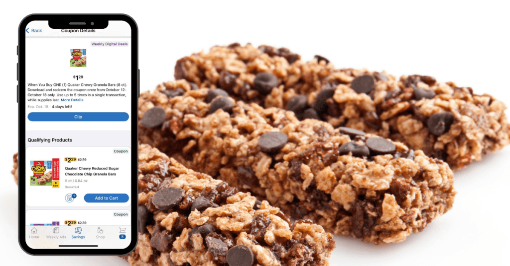 quaker chewy bars kroger
