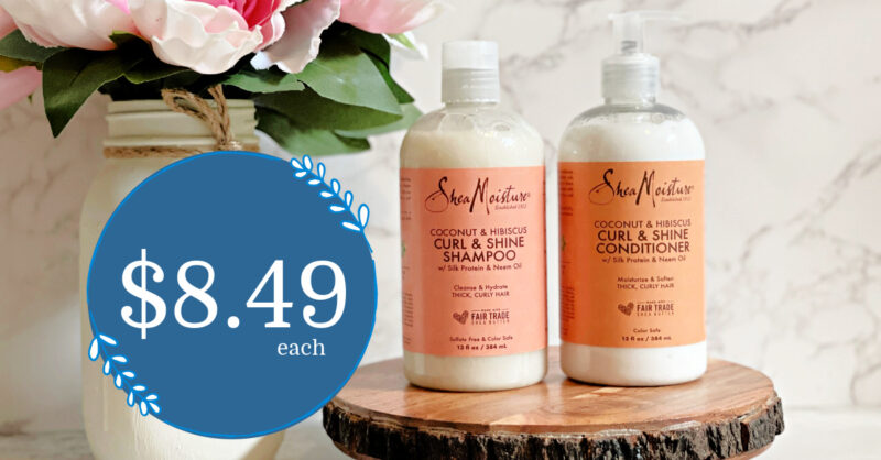 sheamoisture coconut & hibiscus cur & shine shampoo and conditioner kroger krazy
