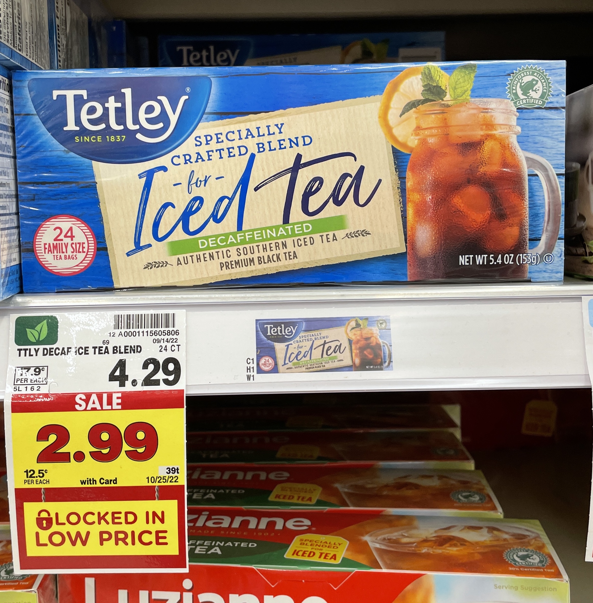 tetley iced tea kroger shelf image_1