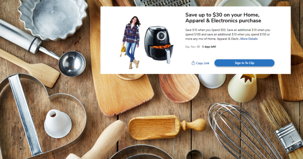 Home, Apparel and Electronics Coupon Kroger