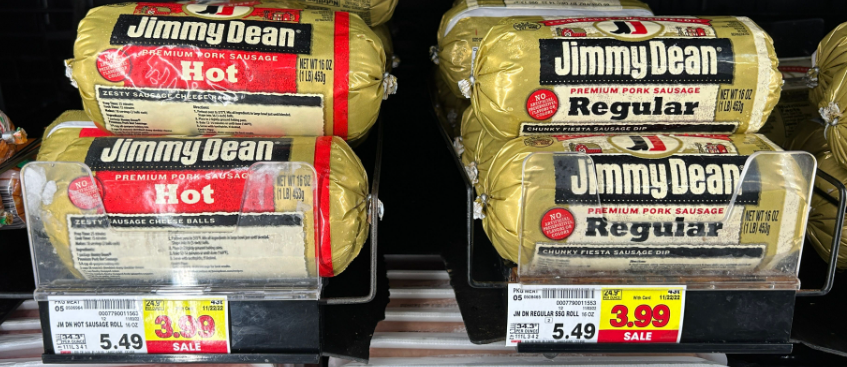 Jimmy Dean Sausage Kroger Shelf Image