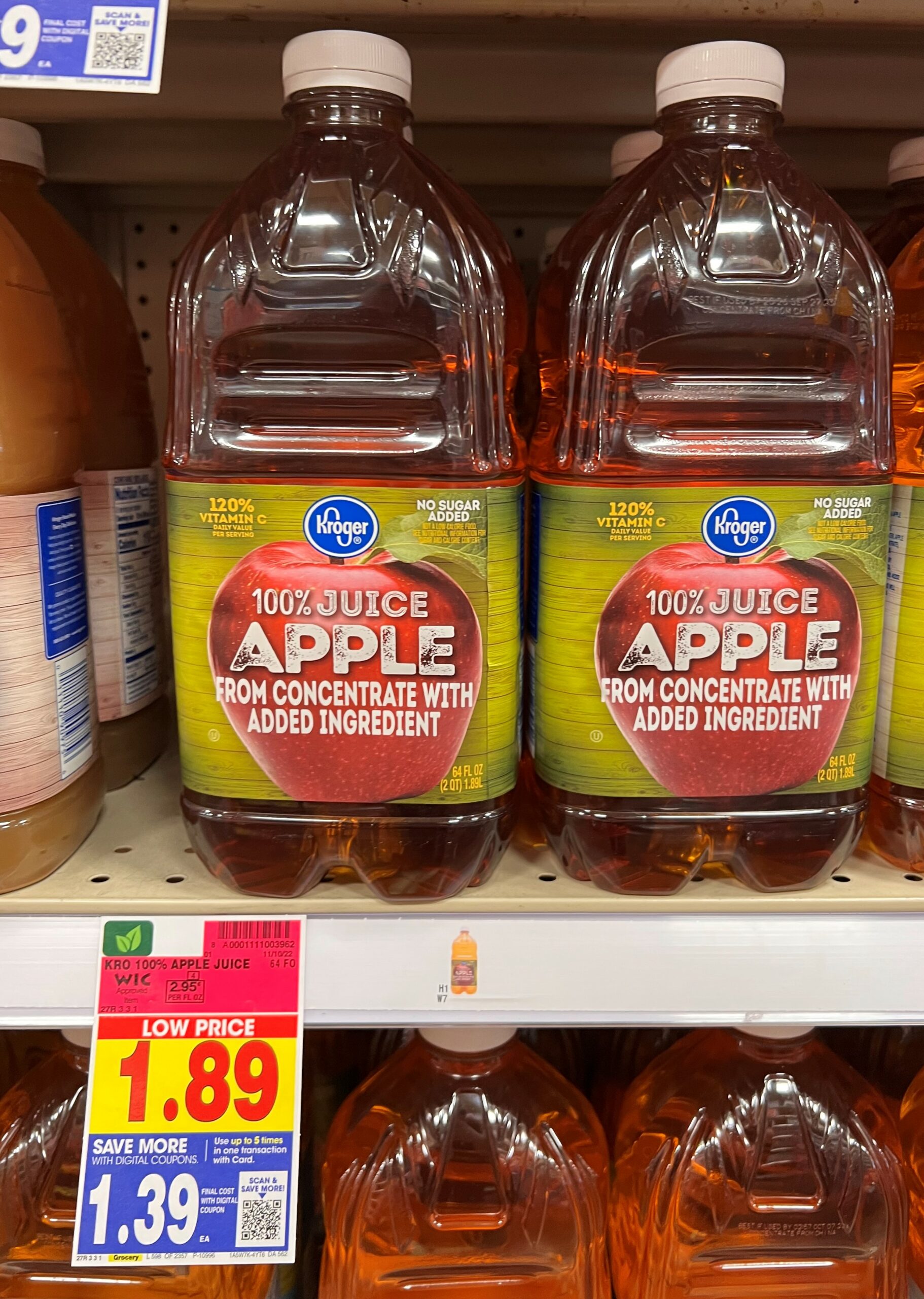 Apple Juice Kroger Shelf Image 2