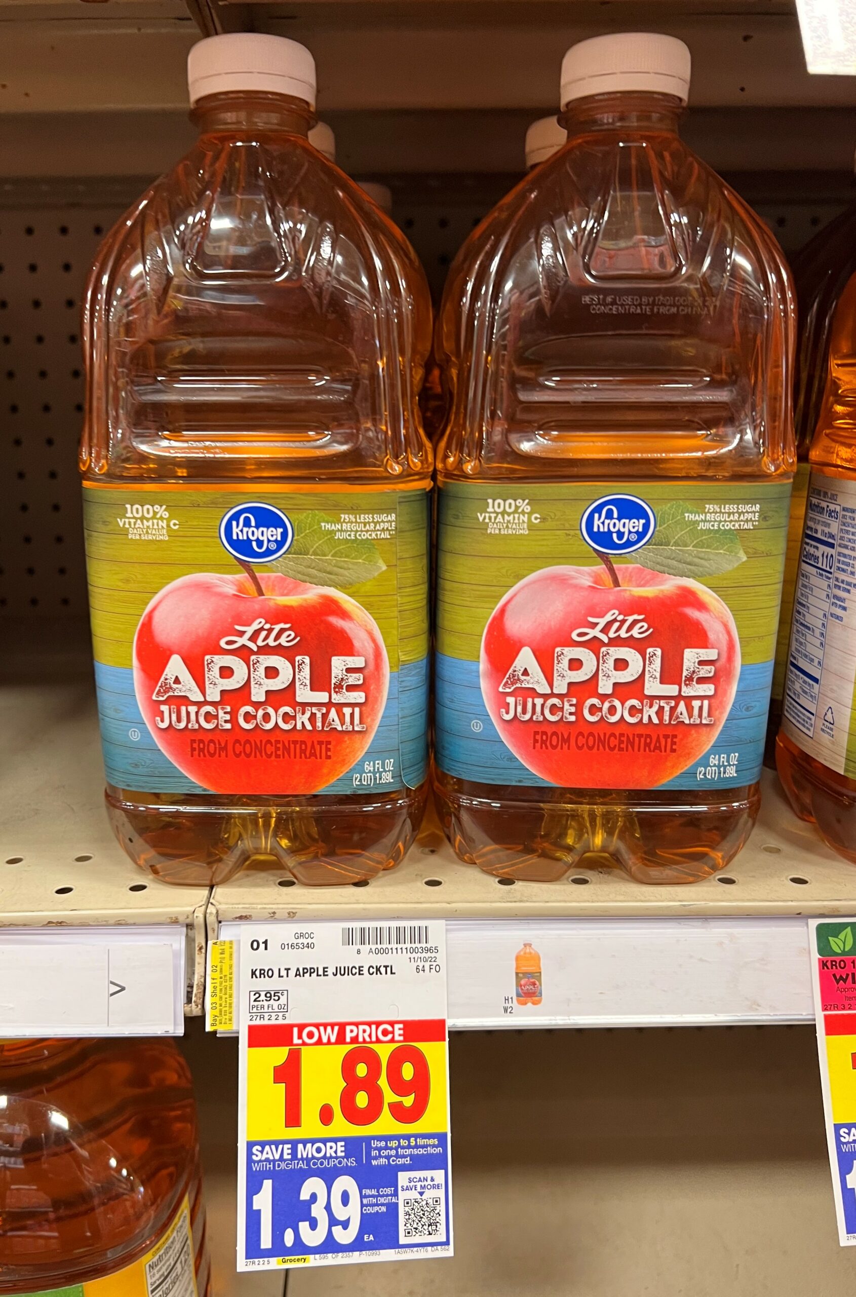 Apple Juice Kroger Shelf Image 1