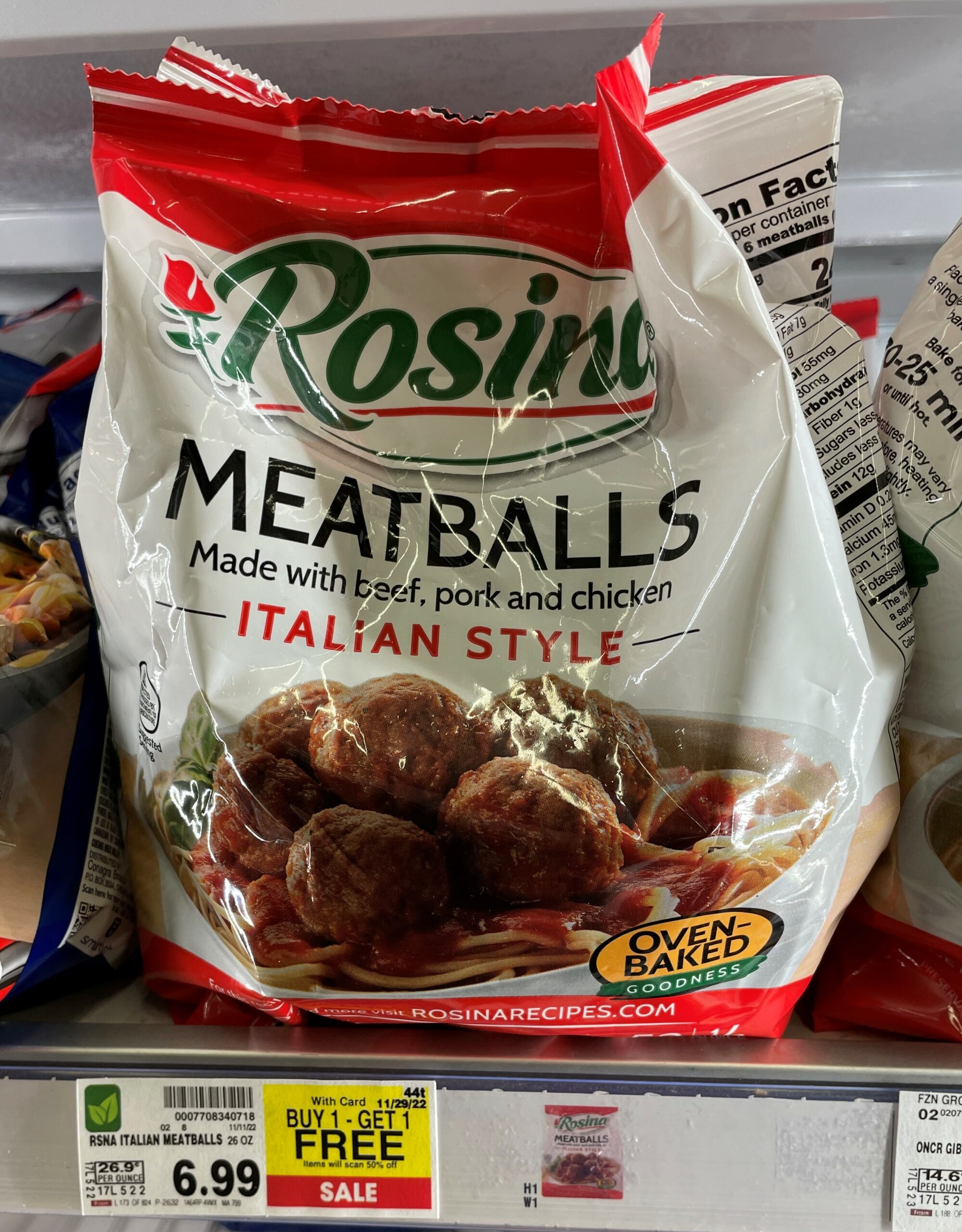 rosina meatballs kroger shelf image 1