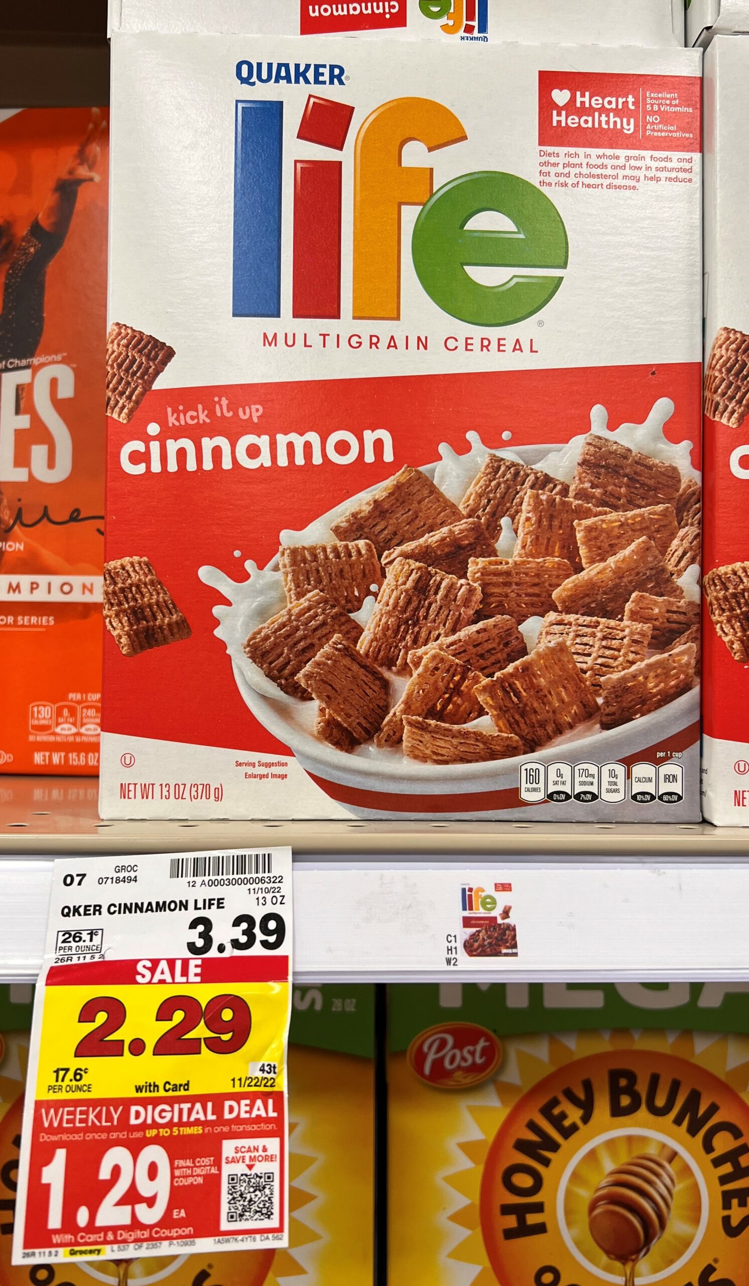 life cereal kroger shelf image 2