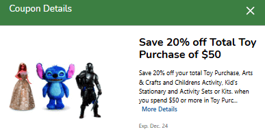Toy Kroger Digital Coupon