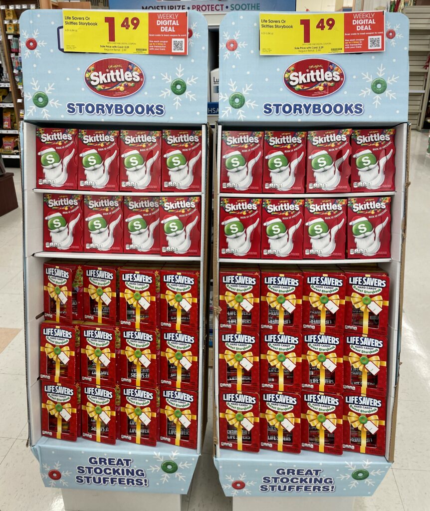 lifesaver and skittle storybook kroger shelf image