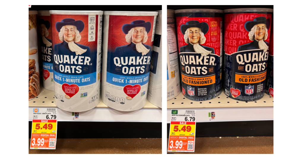quaker oats kroger shelf image