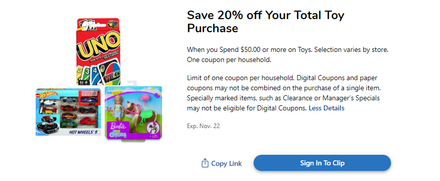 toy coupon kroger digital