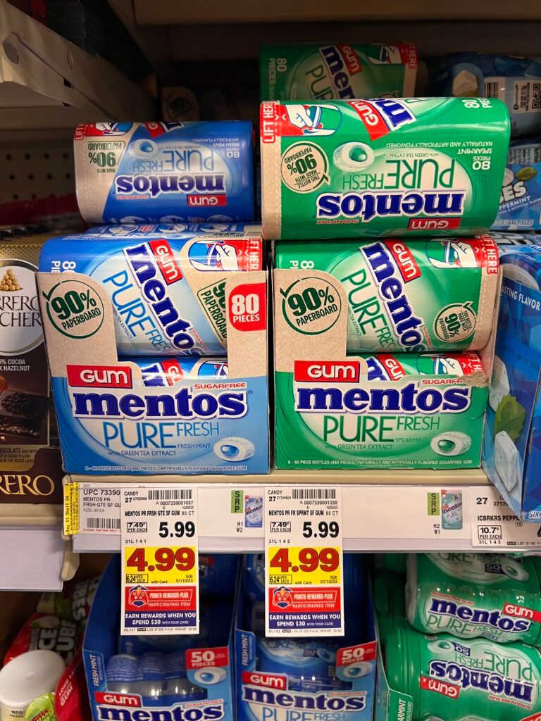 mentos pure fresh kroger shelf image
