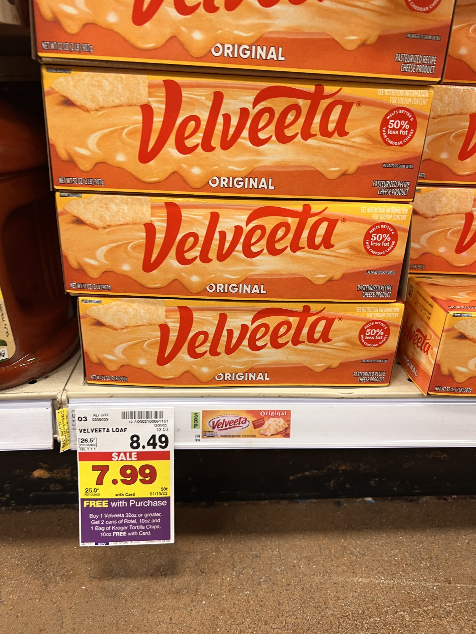 velveeta cheese kroger shelf image 