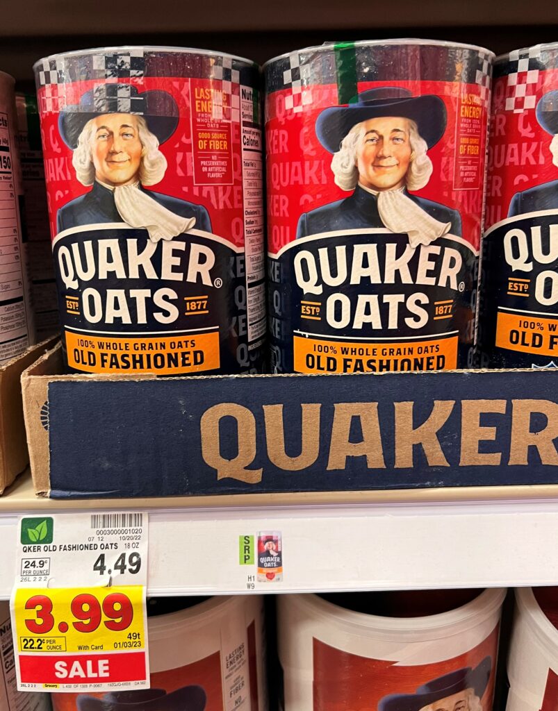 quaker oats kroger shelf image